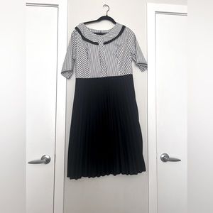 Plus size Pleated office wear Dress
